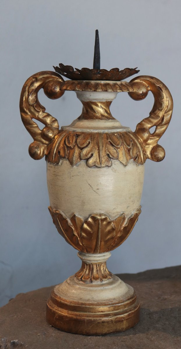 Pair Of Candlesticks, Tuscany, 18th Century-photo-3