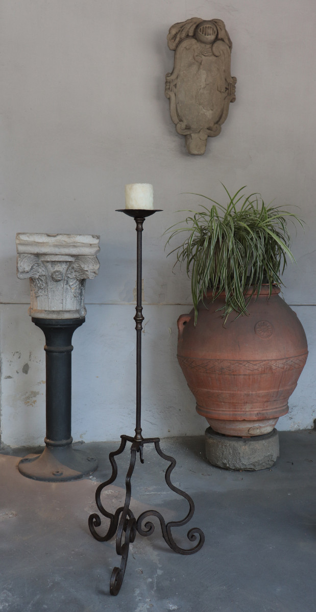 Torchère -Chandelier en fer forgé, Toscane, XVIIIe siècle