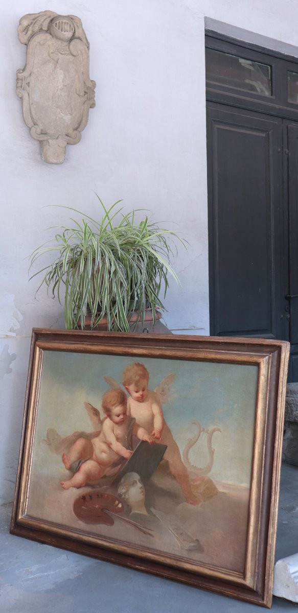 Painting: Allegory Of The Arts, Late 19th Century-photo-2
