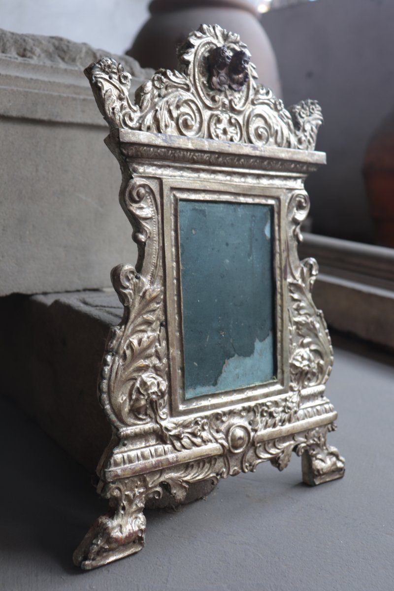 3 miroirs argentés, Toscane, XVIIIe siècle-photo-4