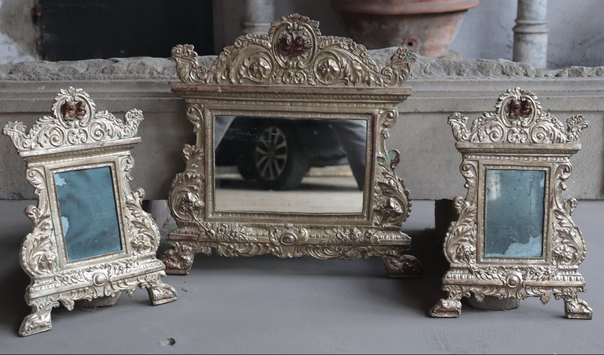 3 miroirs argentés, Toscane, XVIIIe siècle