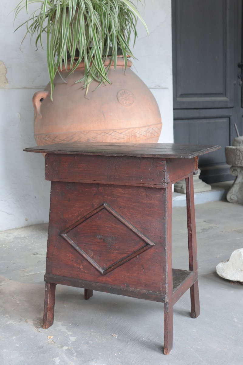 Lacquered Monastico Side Table, Tuscany, 18th Century-photo-4