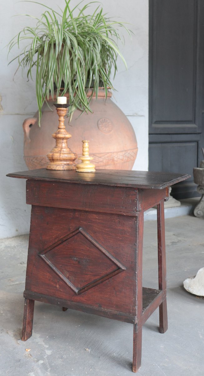 Lacquered Monastico Side Table, Tuscany, 18th Century
