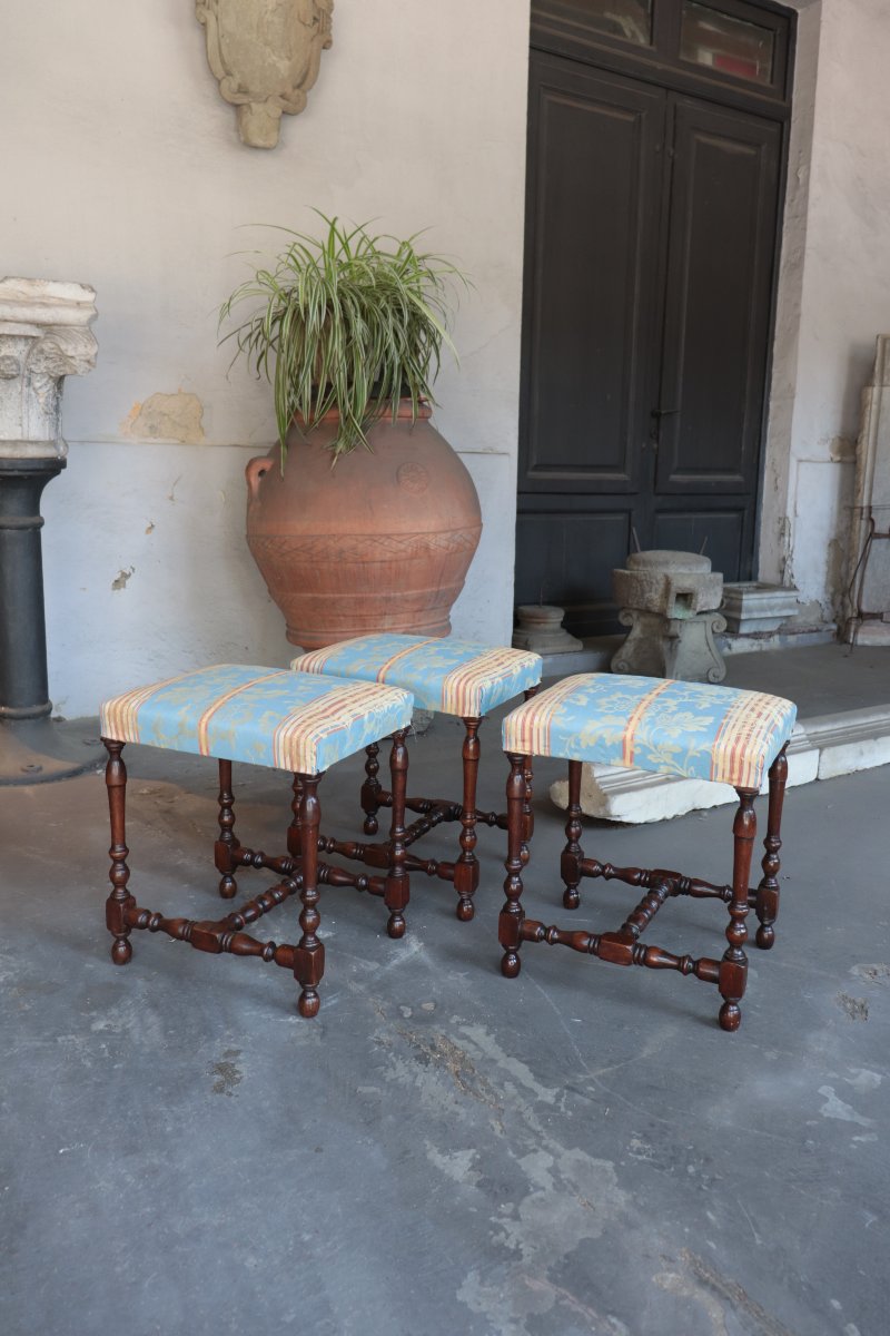 3 tabourets , Toscane, XIXe siècle-photo-2