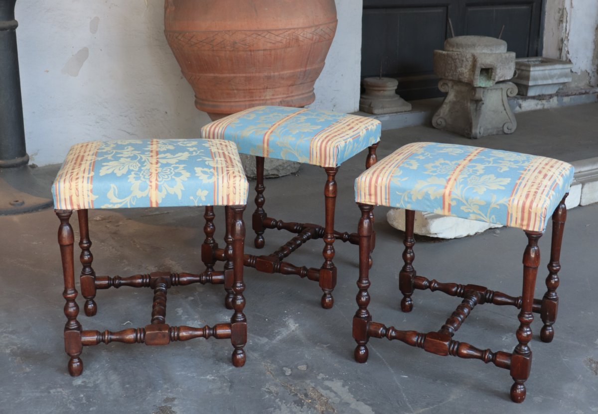 3 tabourets , Toscane, XIXe siècle