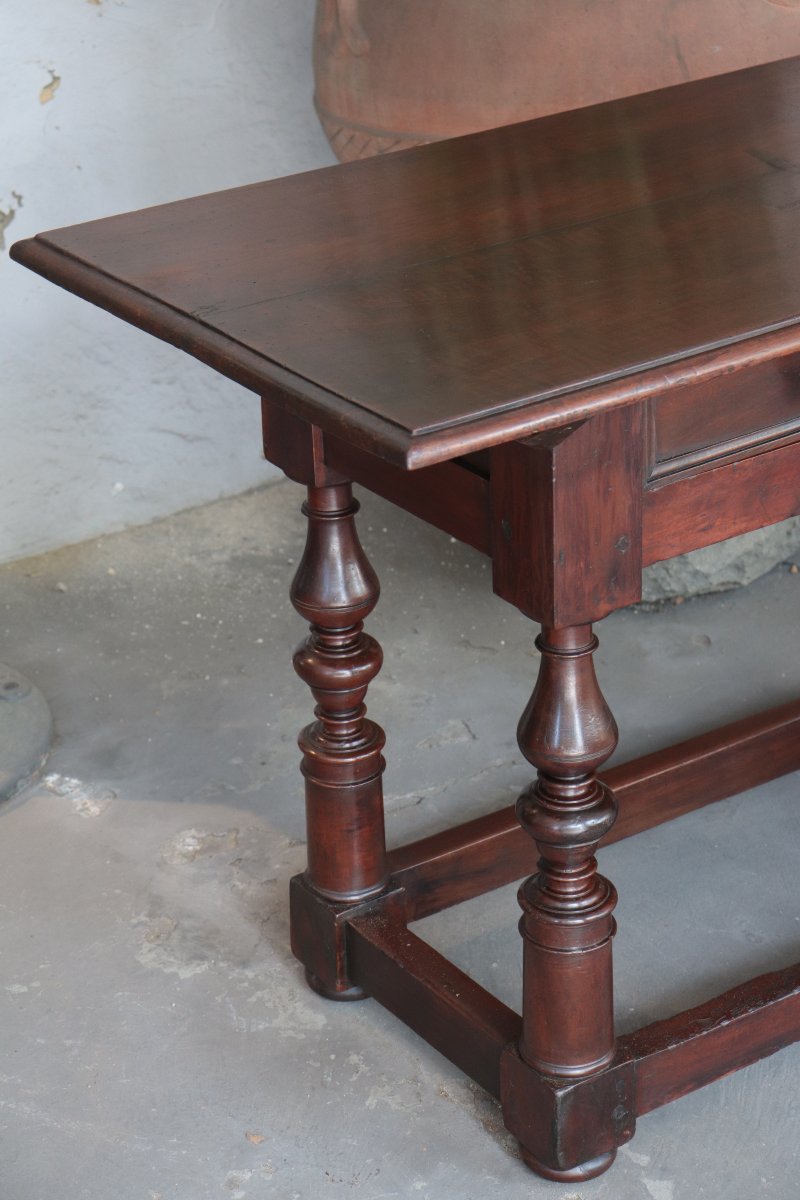 Table en noyer, Bologne, XVIIe siècle-photo-2