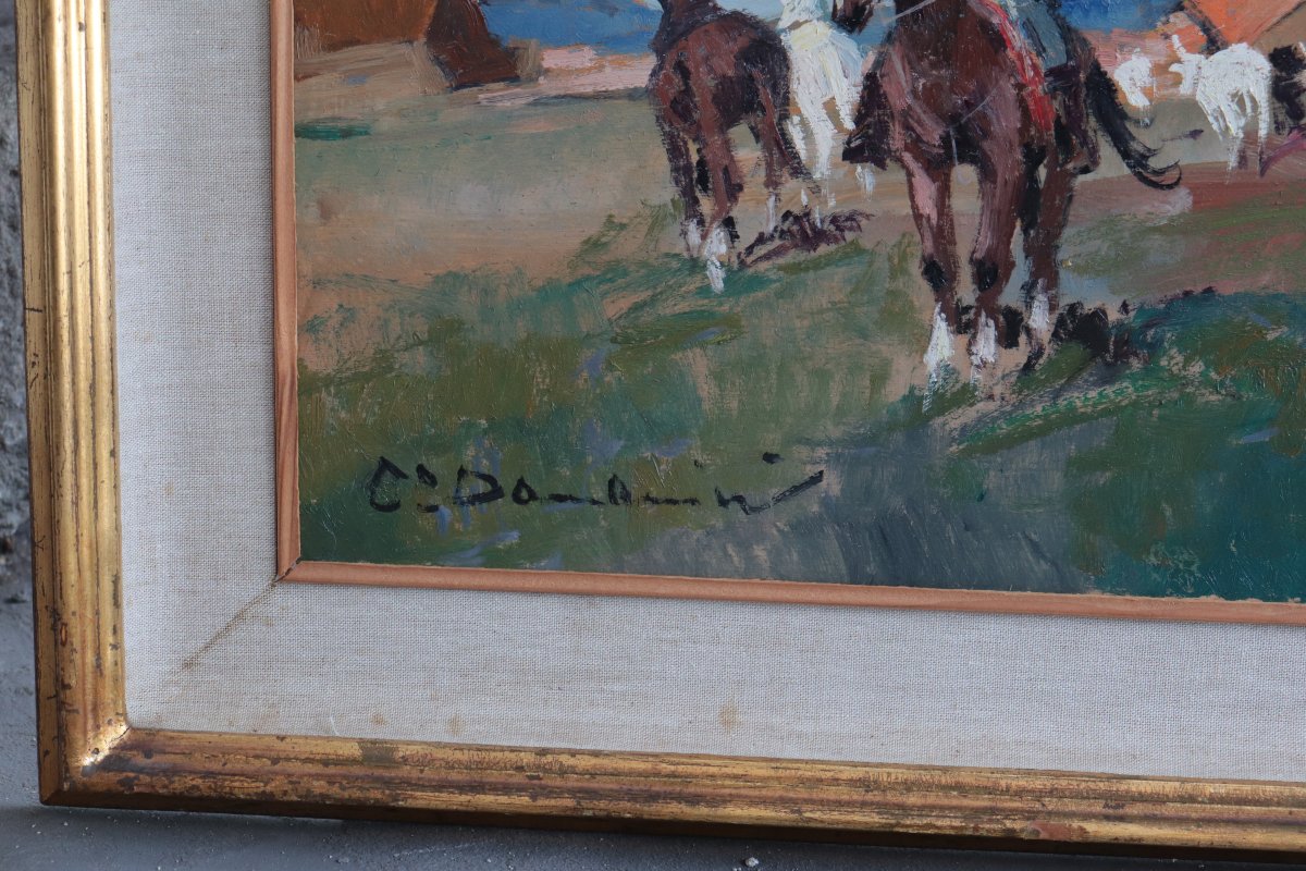 Carlo Domenici - (livorno 1897 – Portoferraio 1981) - Maremma Cowboy-photo-4