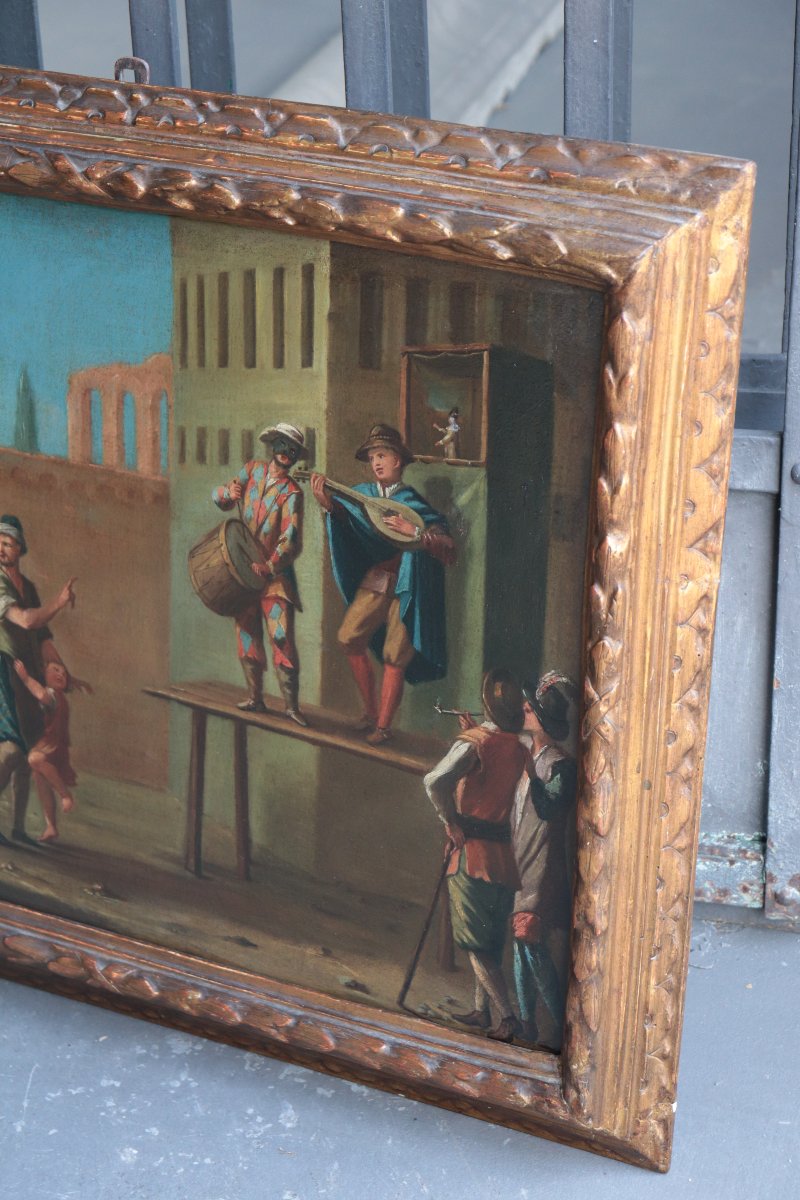 Painting: Theater Scene, Veneto, 17th Century-photo-3