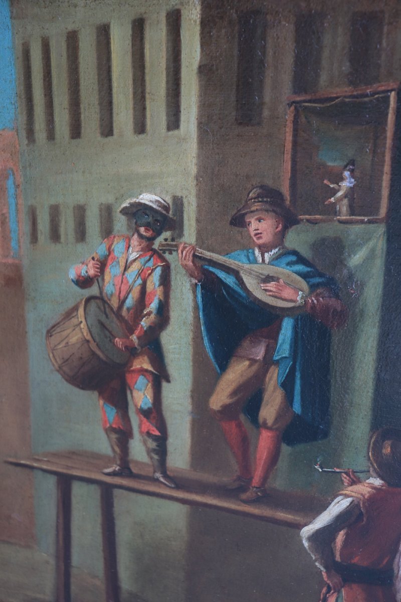 Painting: Theater Scene, Veneto, 17th Century-photo-1