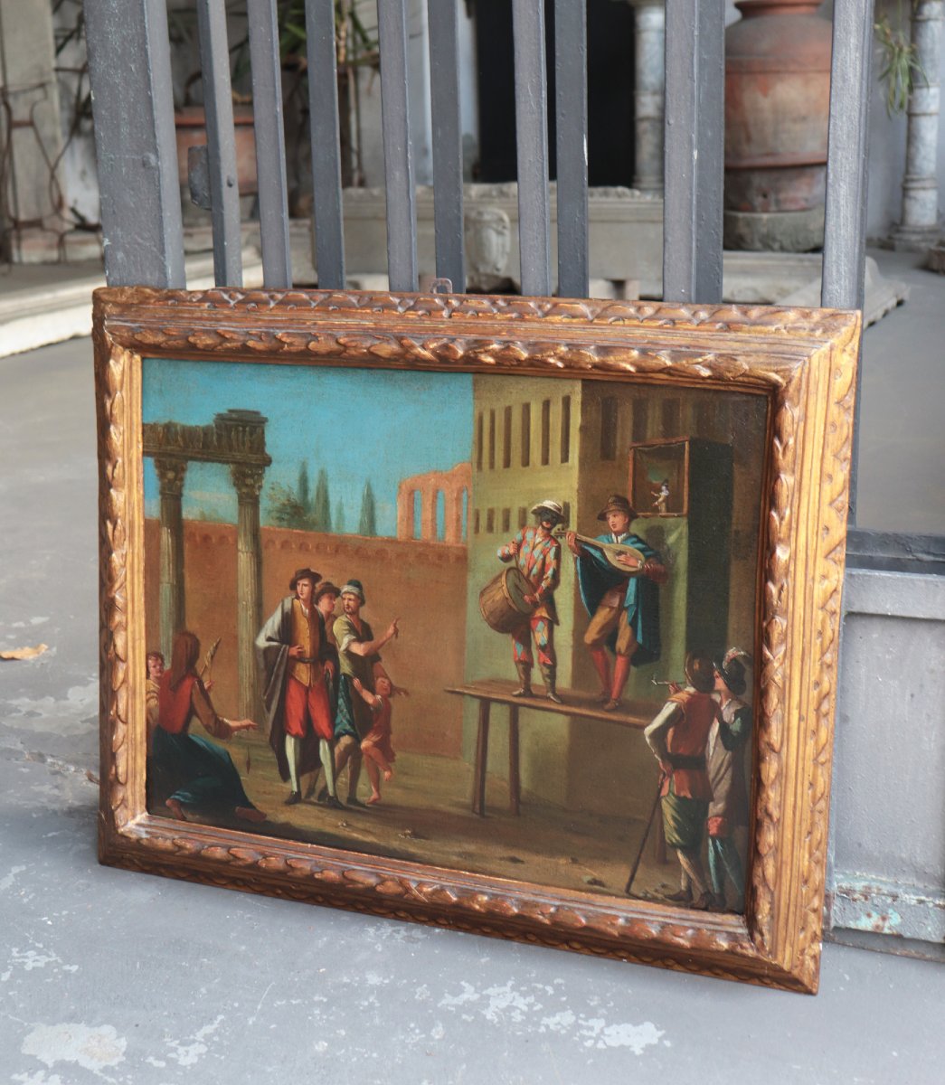 Painting: Theater Scene, Veneto, 17th Century