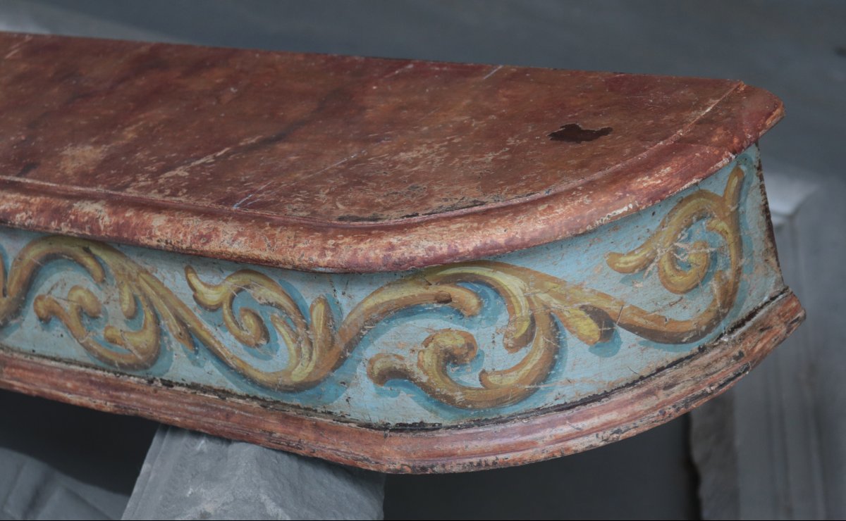 Lacquered Wall Shelf, Tuscany, 18th Century-photo-2
