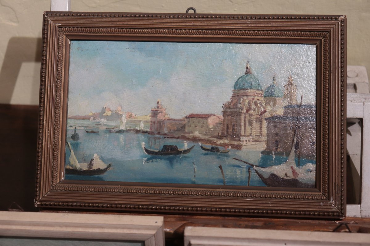 7 Paintings From The "views Of Venice" Series, Early 1900s-photo-2