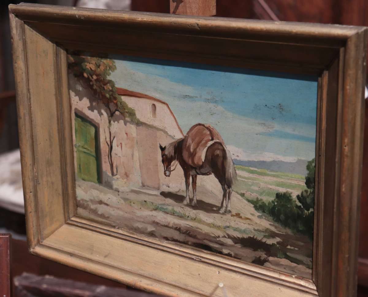 Collection Of 5 Post-macchiaioli Paintings, Tuscany, 20th Century-photo-1