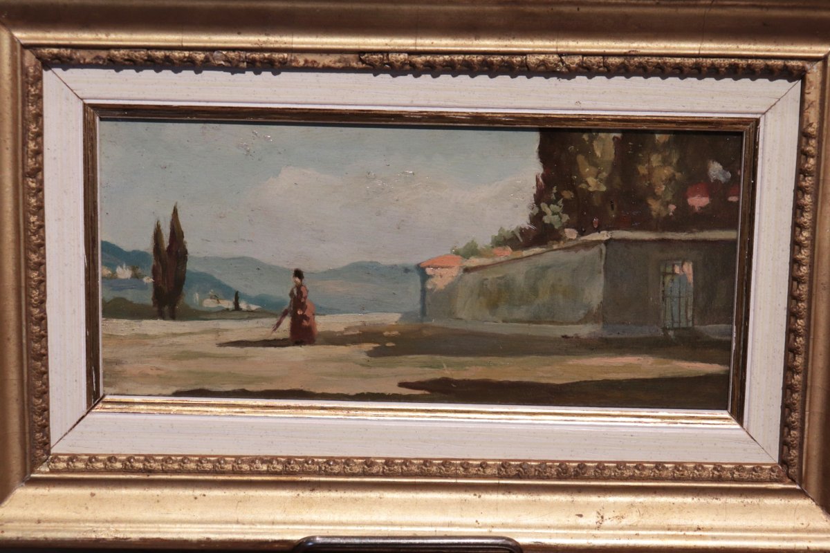 Collection Of 5 Post-macchiaioli Paintings, Tuscany, 20th Century-photo-2