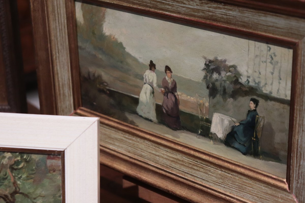 Collection Of 5 Post-macchiaioli Paintings, Tuscany, 20th Century-photo-4