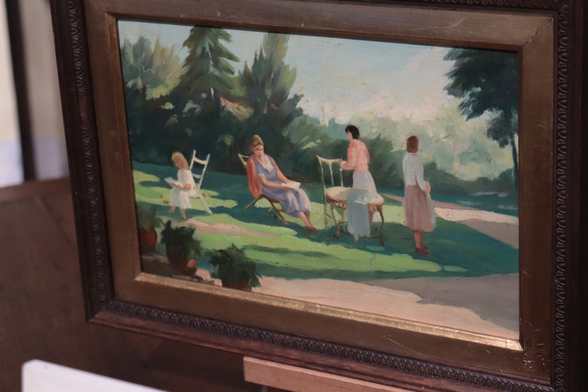 Collection Of 5 Post-macchiaioli Paintings, Tuscany, 20th Century-photo-2