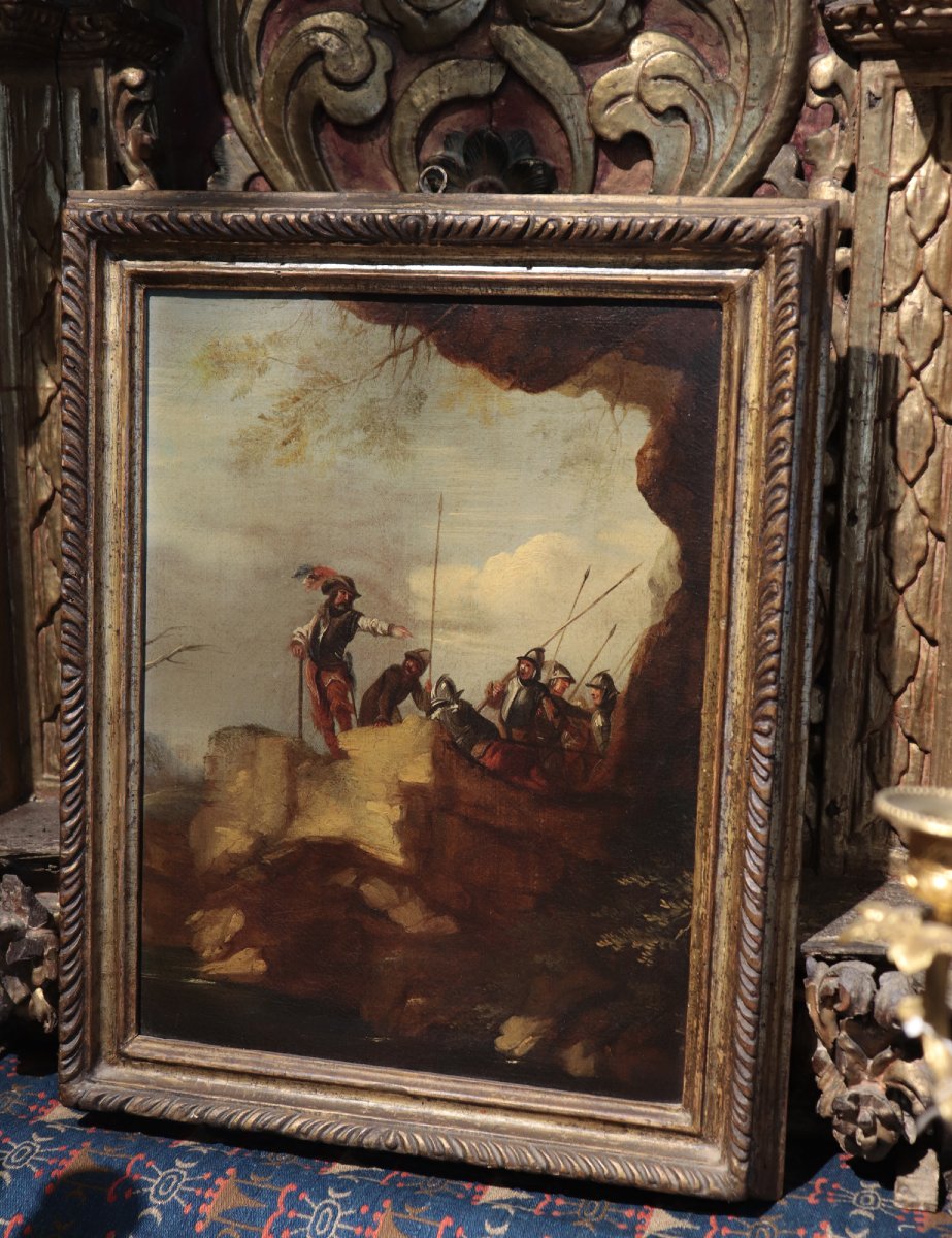 Painting: Battle Scene, 17th-century Italy-photo-3