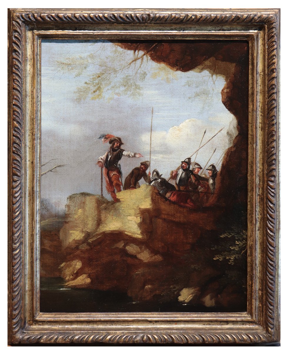 Peinture : Scène de bataille, Italie, XVIIe siècle