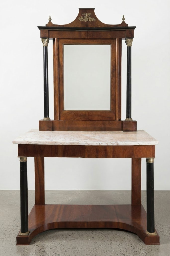 Empire-style Console Table With Mirror, Tuscany, 1800-photo-2