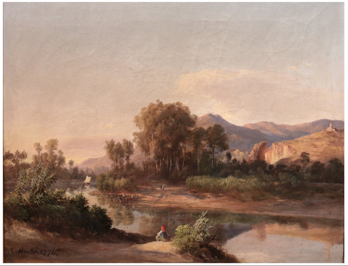 CARLO MARKO' le Jeune (Budapest 1822–Moscou 1891) - Paysage-photo-2