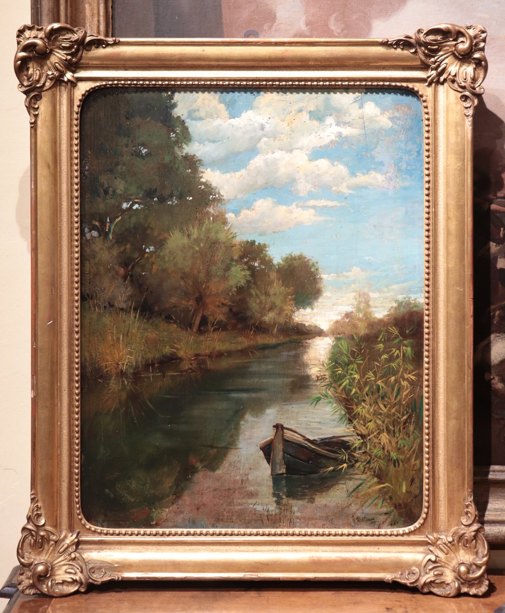 Lorenzo Delleani (Turin 1840 - 1908) - Paysage-photo-3