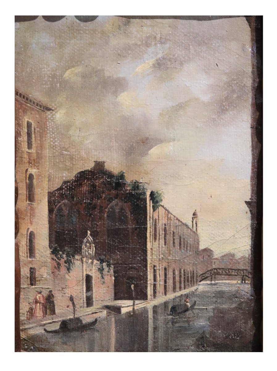 Painting: View Of Venice, Early 1900s-photo-3