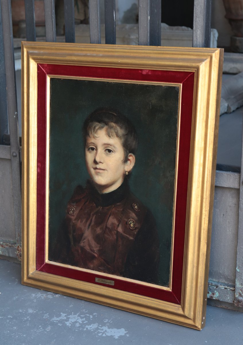 Painting: Portrait Of A Lady, Late 19th Century