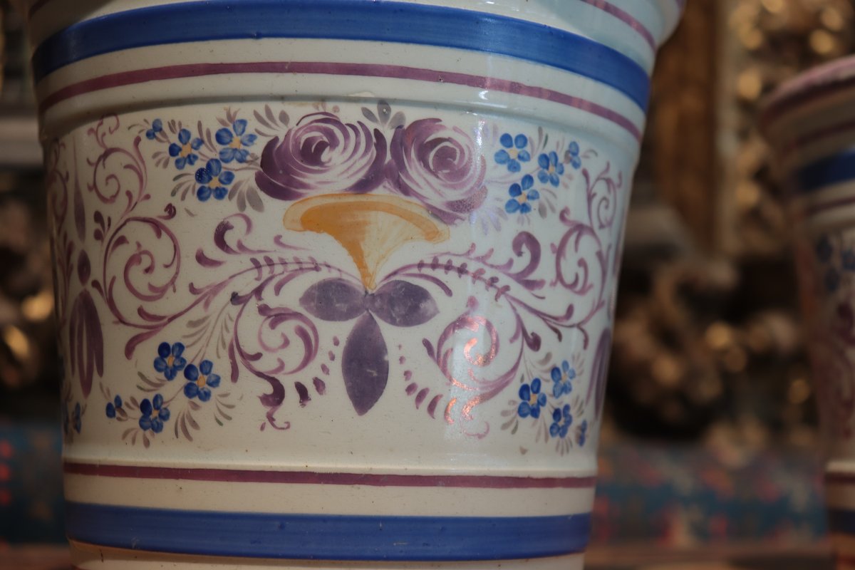 2 Porcelain Vases, Tuscany, 19th Century-photo-4