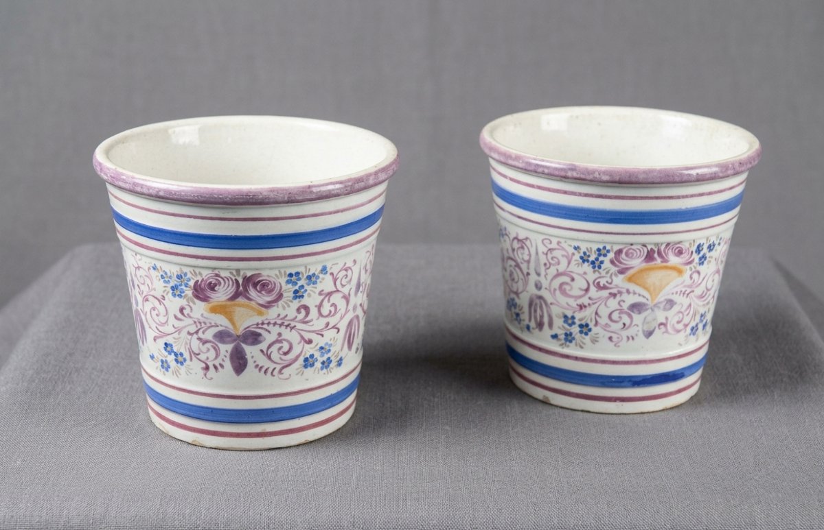 2 Porcelain Vases, Tuscany, 19th Century