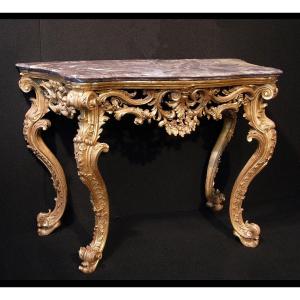 Louis XIV Golden Console, Italy XVIIIth Century