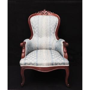 Fauteuil En Noyer, Toscane, 19e Siècle