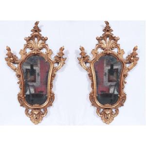 Pair Of Mirrors, Italy, 18th Century