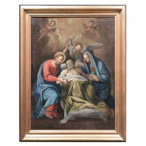 Peinture : "la Mort De Saint Joseph", 18e Siècle