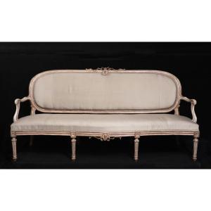 Sofa In Lacquer And Gold, Tuscany, 18th Century