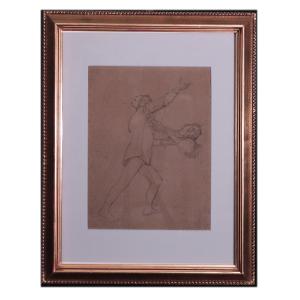 Odoardo Borrani (1832-1905) - Drawing 'lotta' (fight)