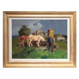 Carlo Domenici (livorno 1897-1981) - Country Scene