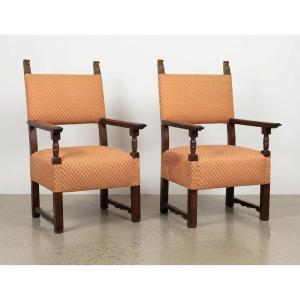 Paire De Fauteuils, Florence, 16e Siecle