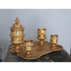 Gilded Bronze Inkwell, Napoleon III