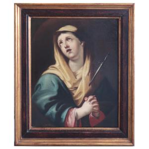 Tableau ancien « La Vierge », Émilie, 18e siècle