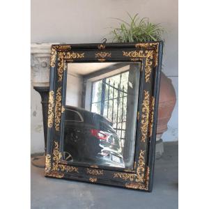 Miroir noir à motifs dorés, Toscane, XVIIe siècle