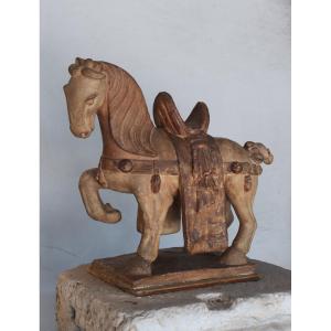 Terracotta Sculpture: Horse, China, Late 19th Century