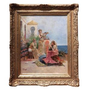 Painting: Orientalist Scene, France, Late 19th Century