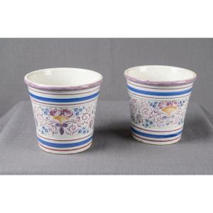 2 Porcelain Vases, Tuscany, 19th Century