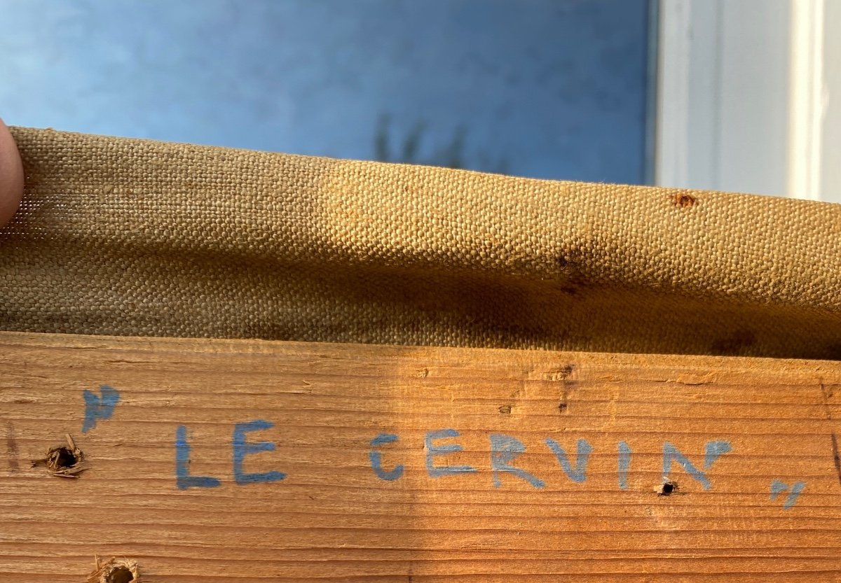 Le Cervin (Suisse-Italie) - huile sur toile signée Virgilio Costantini (1882-1949)-photo-4