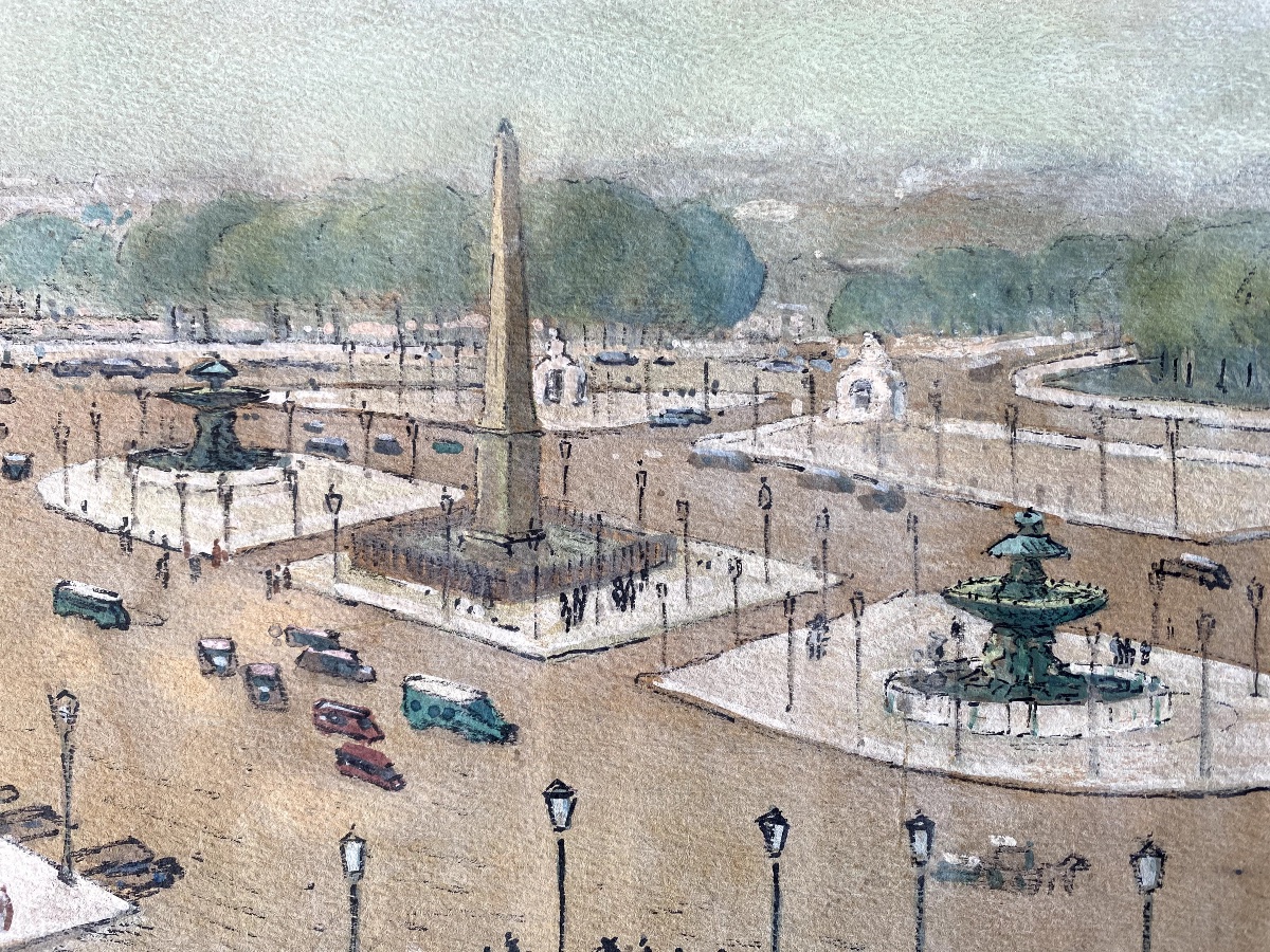 La place de la Concorde à Paris (1948) - Vincenzo Vinciguerra-photo-4