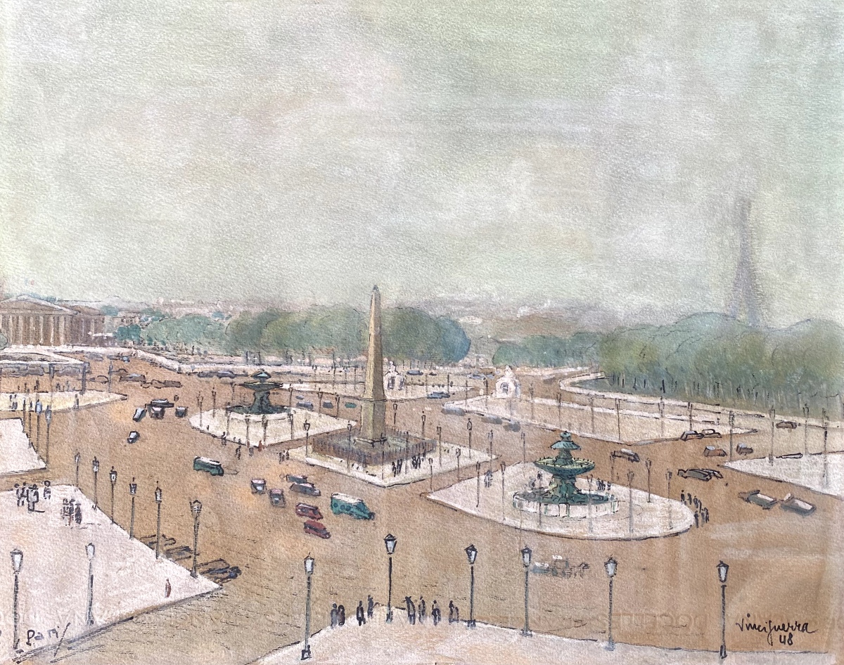 La place de la Concorde à Paris (1948) - Vincenzo Vinciguerra