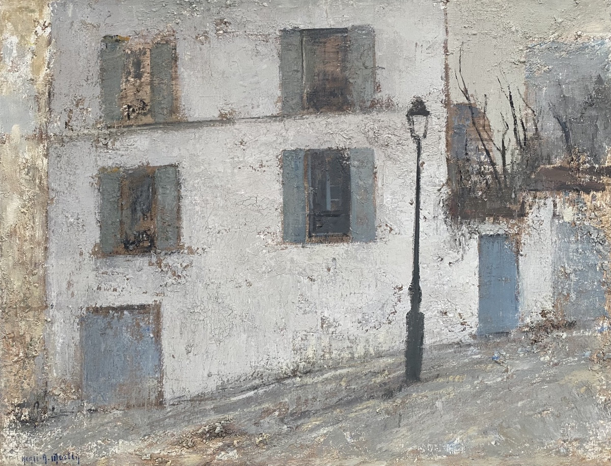 A Street In Montmartre (paris) - Henri-andré Martin (1918-2004)