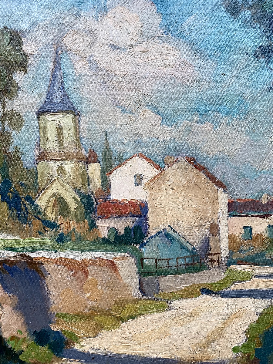 Hollow Path In échiré (deux-sèvres) - Hst Signed Lower Right Séverac-photo-2