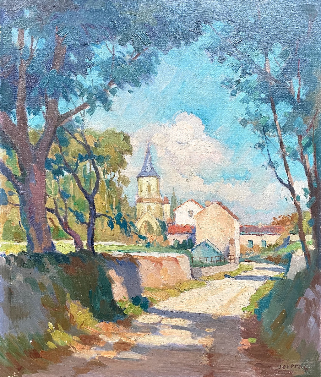 Hollow Path In échiré (deux-sèvres) - Hst Signed Lower Right Séverac