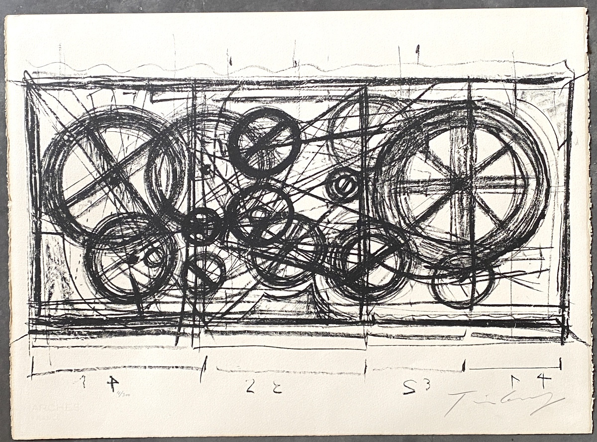 Jean Tinguely 1925-1991 Large (66cm X 48cm) Lithograph, Numbered And Signed Lower Right